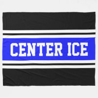 CENTER ICE Königlich Blau Schwarz Weiße Rennstreif