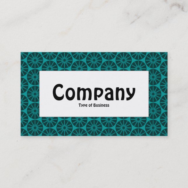 Center Label - Star Wheel - Shades of Green Visitenkarte (Vorderseite)