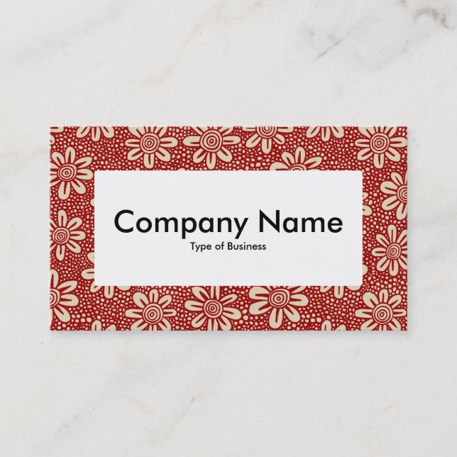 Center Label v4 - 140617 - Ruby Red und Beige Visitenkarte (Vorderseite)