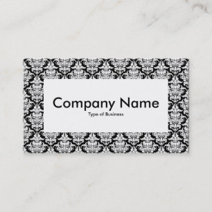 Center Label v4 - Damask Muster Visitenkarte