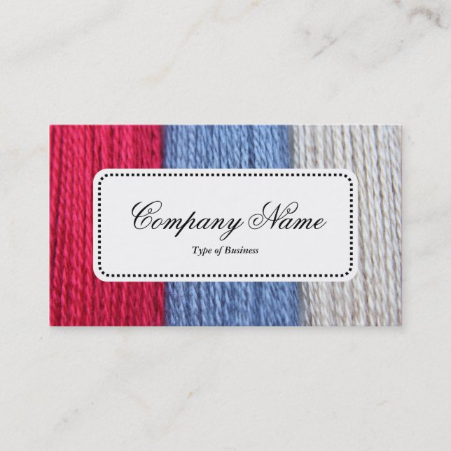Center Label v5 - Darning Thread Visitenkarte (Vorderseite)