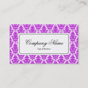 Center Label v5 - Lila Damask Visitenkarte