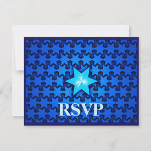 Center Star RSVP Karte