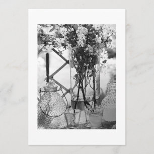 "CENTERPIÈCE MARIAGE" INVITATION NOIRE/BLANCHE