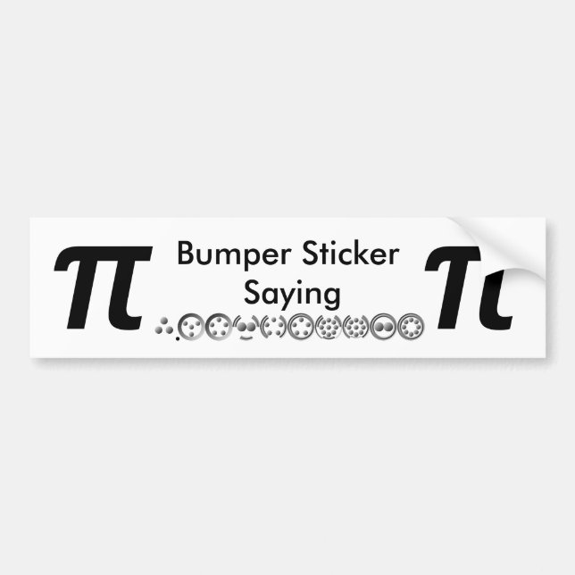Centesimal 10 Digit Pi von Kenneth Yoncich Autoaufkleber (Vorne)