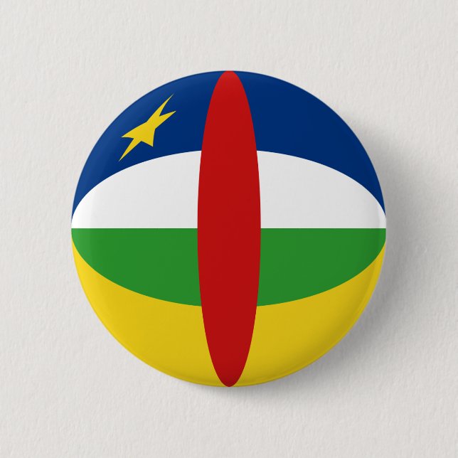 Centrafrique Fisheye Flaggen-Knopf Button (Vorderseite)