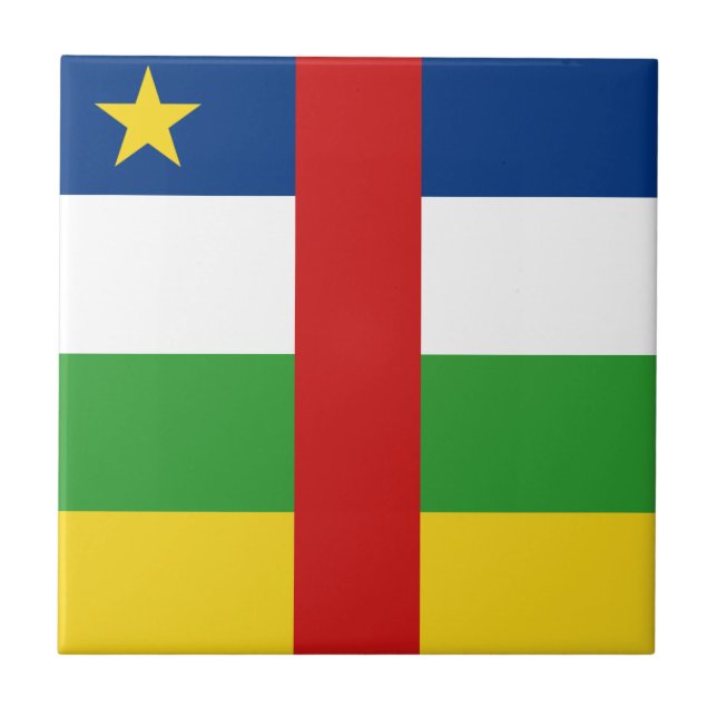 Centrafrique Flag Keramik Tile Fliese (Vorderseite)