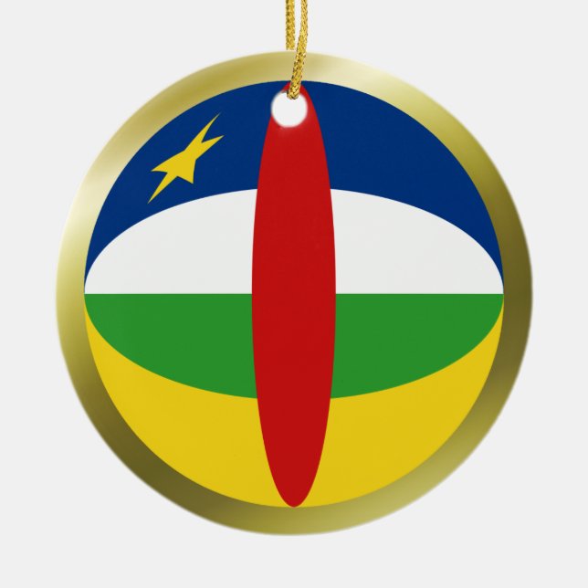 Centrafrique Flag Keramikornament (Vorne)
