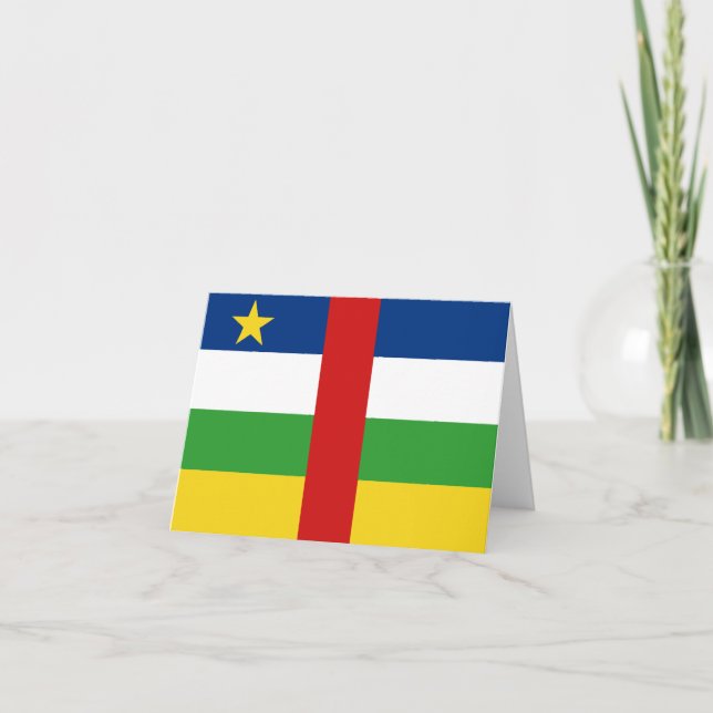 Centrafrique Flag Notecard Karte (Vorderseite)