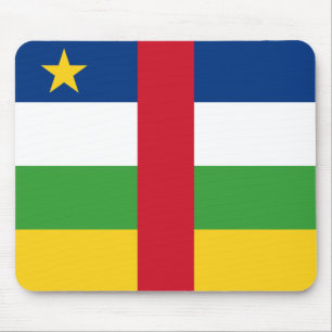 Centrafrique Flagge Mousepad