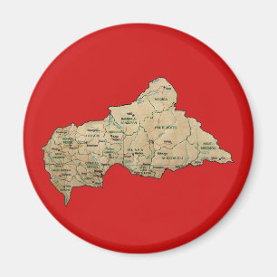 Centrafrique Karten-Magnet Magnet