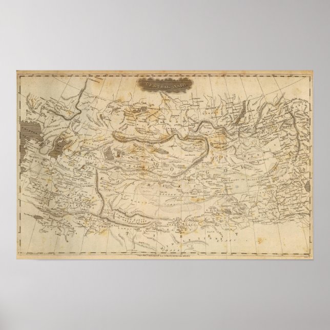 Central Asia Map by Arrowsmith Poster (Vorne)