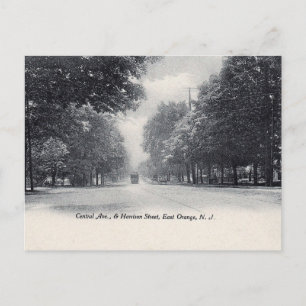 Central Ave, East Orange, New Jersey, Antik Postkarte