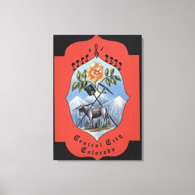Central City, Colorado - Offizielle Aussicht auf d Leinwanddruck (Vorderseite)