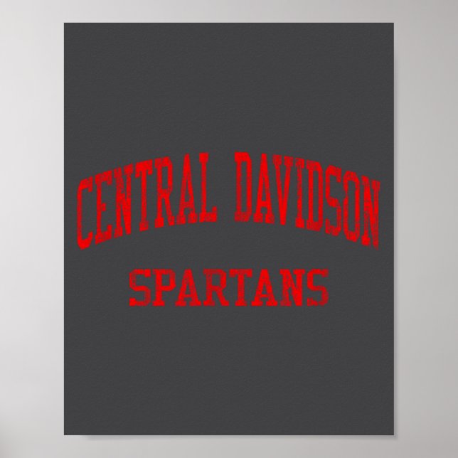 Central Davidson High School Hs Lexington Nc Vinta Poster (Vorne)