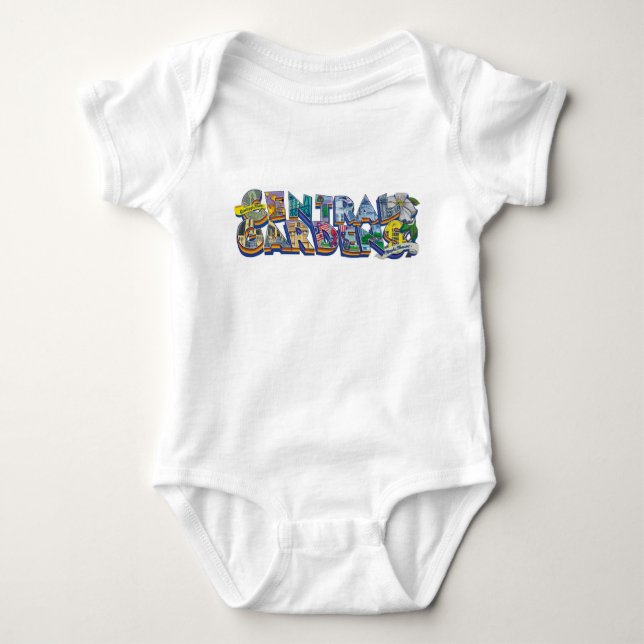 Central Gardens Mural Baby Bodysuit Strampler (Vorderseite)