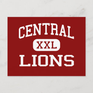 Central - Löwen - High School - Carrollton Georgia Postkarte
