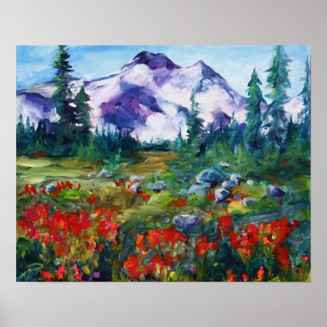 Central Oregon Indian Paintbrush Poster (Vorne)