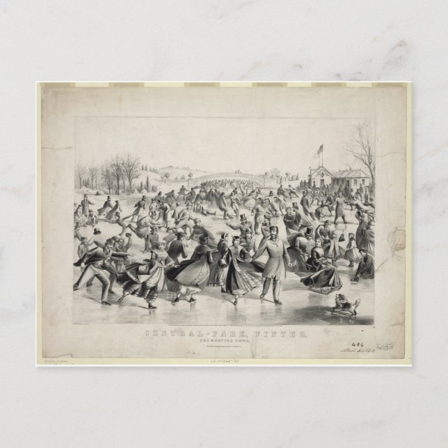 Central Park, 1862, Currier & Ives Postkarte (Vorderseite)