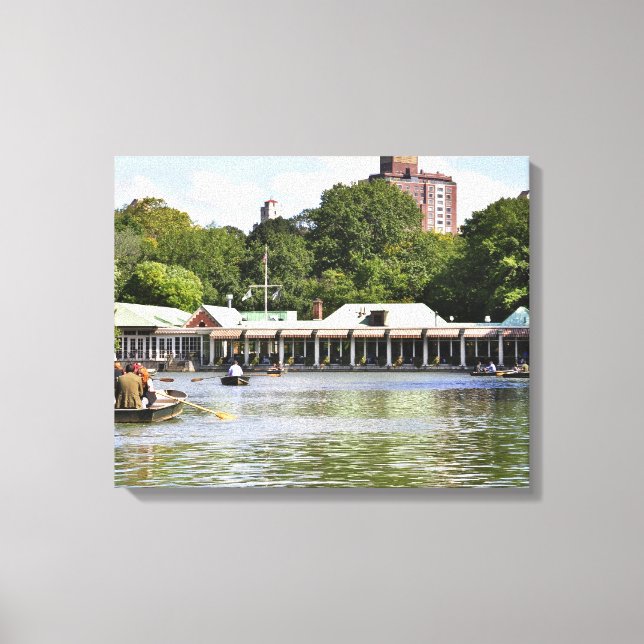 Central Park Boathouse Leinwanddruck (Vorderseite)