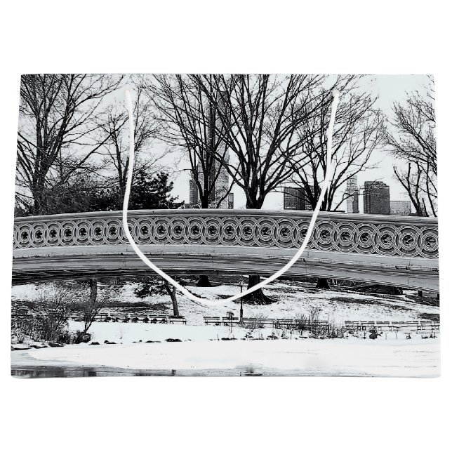 Central Park Bogen-Brücken-Foto Große Geschenktüte (Vorderseite)