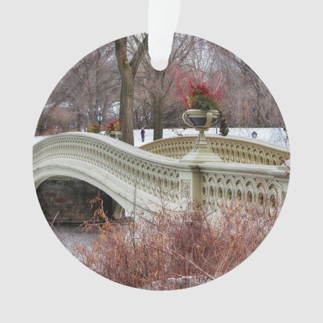 Central Park Bogen-Brücken-Foto Ornament (Vorderseite)