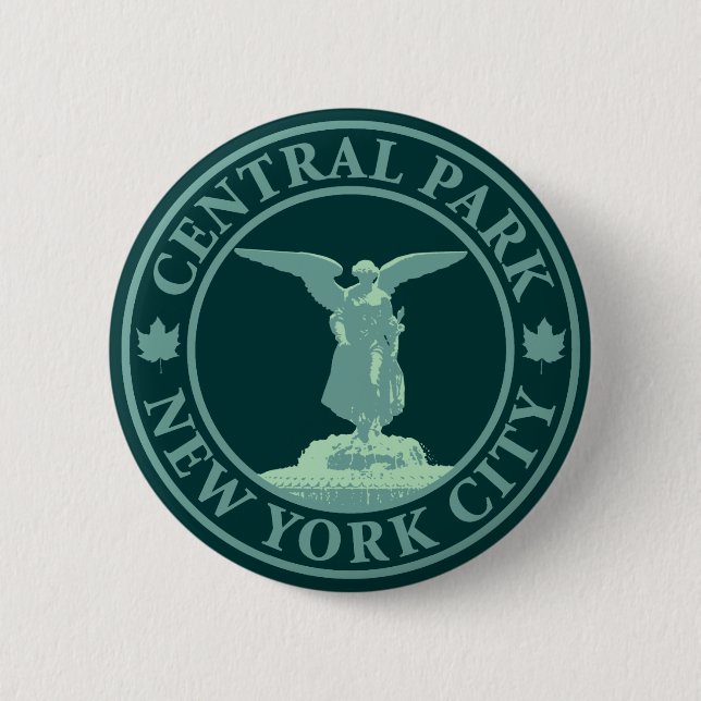 Central Park-Engel Button (Vorderseite)