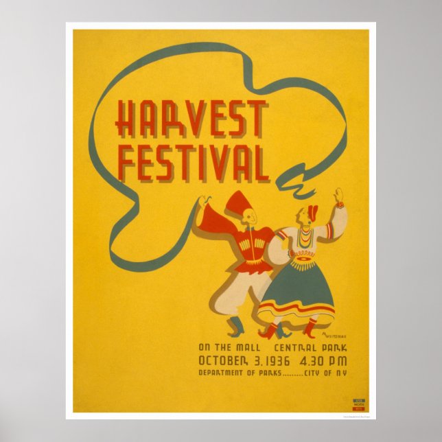 Central Park Harvest 1936 WPA Poster (Vorne)