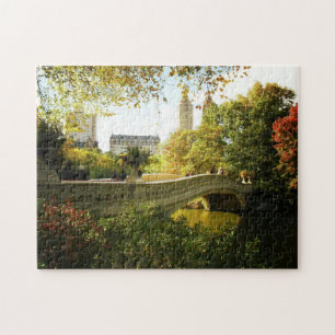 Central Park-Herbst-Puzzlespiel - Bogen-Brücke