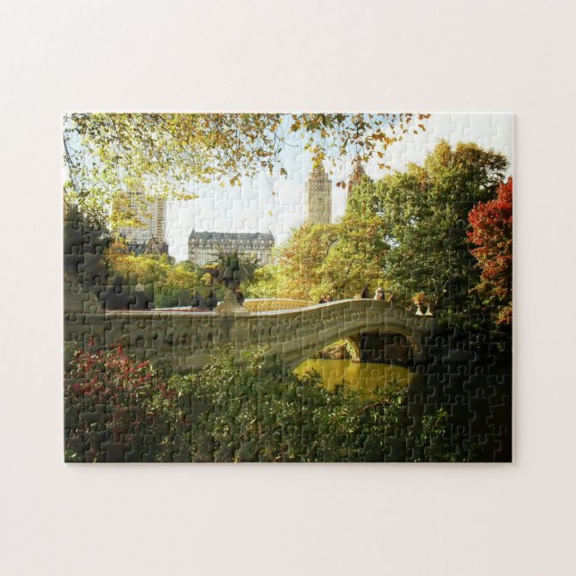 Central Park-Herbst-Puzzlespiel - Bogen-Brücke (Horizontal)