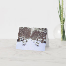 'Central Park in Winter' Urlaubskarte - Leere Kart Feiertagskarte
