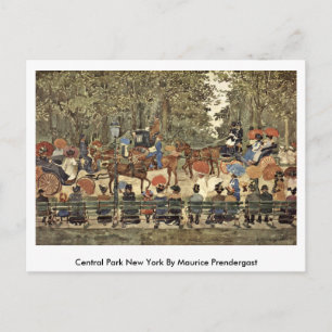 Central Park New York by Maurice Prendergast Postkarte