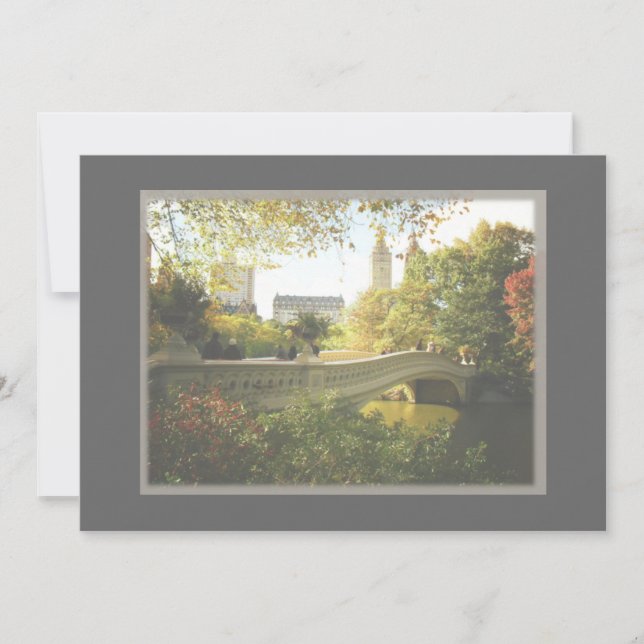 Central Park New York City Wedding Invite Einladung (Vorderseite)