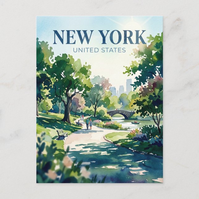 Central Park New York Postkarte (Vorderseite)