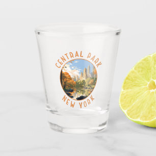 Central Park New York Retro Distressed Circle Schnapsglas
