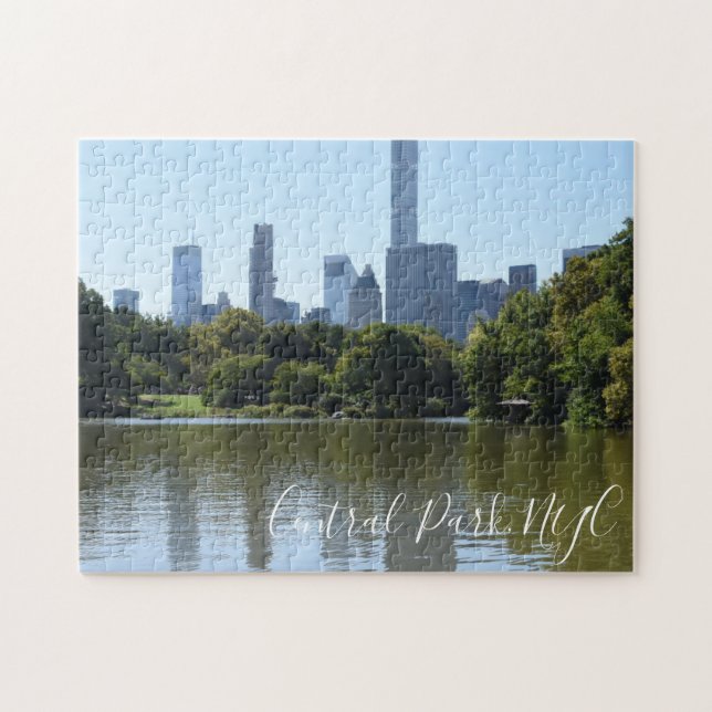 Central Park NYC Lake Fotografy Midtown Skyline (Horizontal)