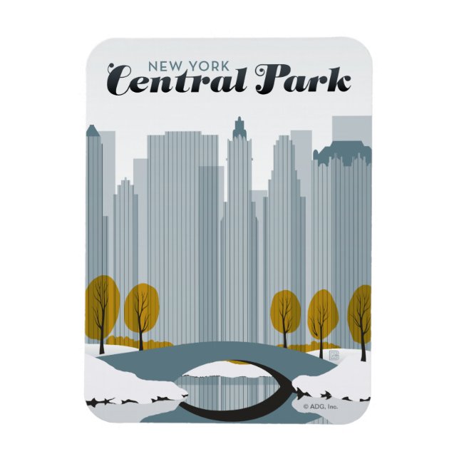 Central Park, NYC - Schnee Magnet (Vertikal)
