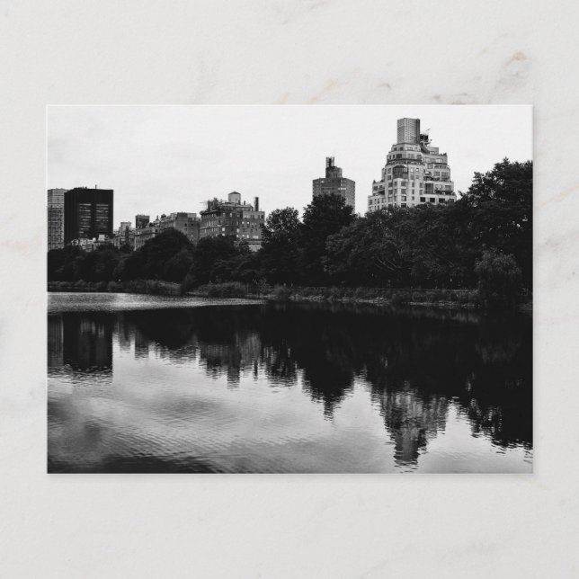 Central Park, NYC View in Black & White Postkarte (Vorderseite)