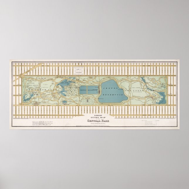 Central Park Plan Poster (Vorne)