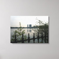 Central Park Reservoir Foto Leinwand
