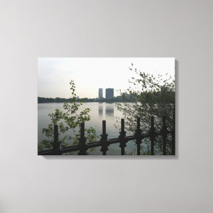 Central Park Reservoir Foto Leinwand