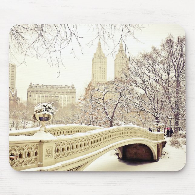 Central Park-Schnee - Winter New York Mousepad (Vorne)
