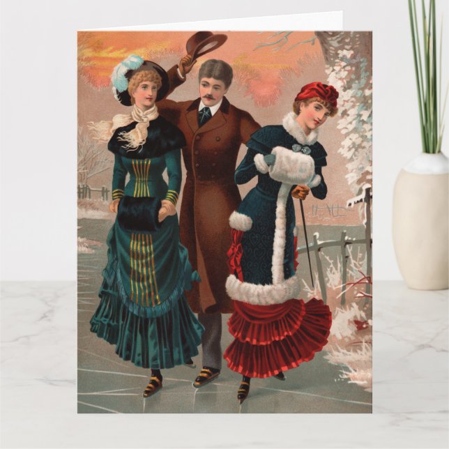 Central Park Skaters Große Grußkarte Karte (Vorderseite)