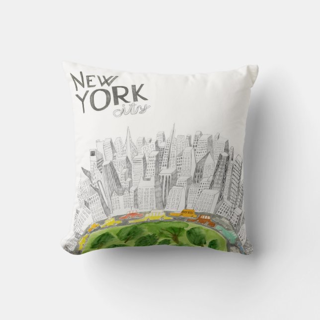 Central Park u. New- York Citycollage Kissen (Vorderseite)