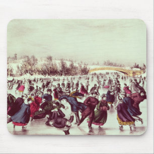 Central Park, Winter: Der Skaten-Karneval Mousepad