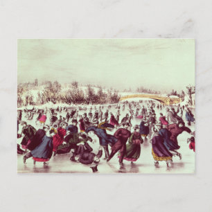 Central Park, Winter: Der Skaten-Karneval Postkarte