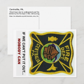 Centralia PA, FD Postkarte