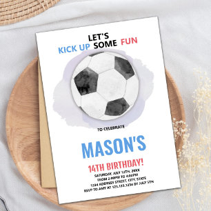 Centre Ball Soccer Invitations Anniversaire