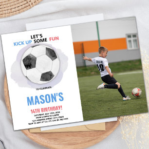 Centre Ball Soccer Invitations d'anniversaire avec