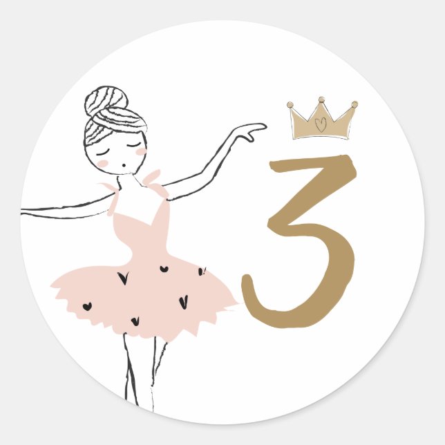 Centre Bühne Geburtstagsparty Runder Aufkleber (Vorderseite)